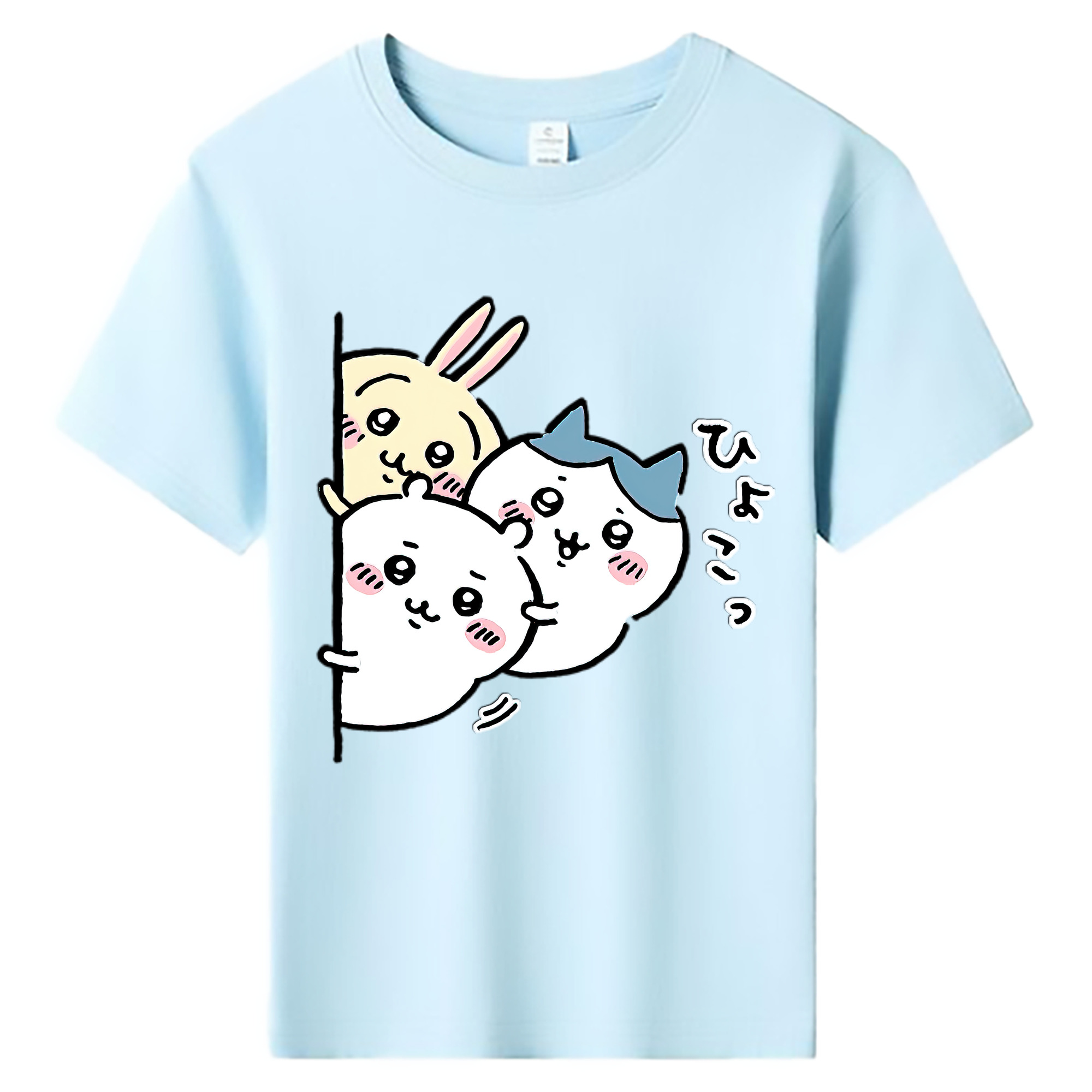 （画像用） ちいかわ うさぎ Chii-kawa usagi 綿100％キッズTシャツ（フロントプリント）